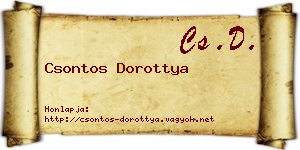 Csontos Dorottya névjegykártya